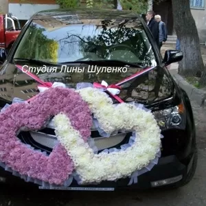 Цветочные сердца из роз и лепестков на свадьбу.Симферополь, Ялта, Крым