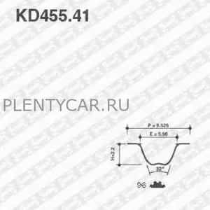 Комплект ремня ГРМ - SNR KD455.41 DACIA LOGAN 1.4 (LSOA , LSOC, LSOE, LSO