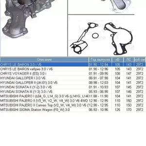 Насос водяной / помпа  Chrysler Lebaron / Voyager / Sonata / Pajero