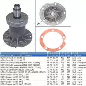 Насос водяной / помпа  Mercedes W123,  C123,  S123 