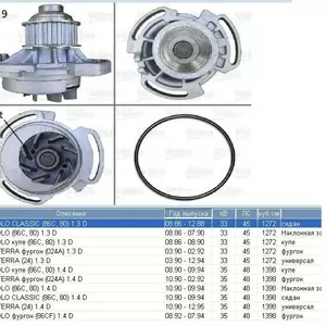 Насос водяной / помпа Volkswagen Polo,  Seat Terra 1, 3D / 1, 4D