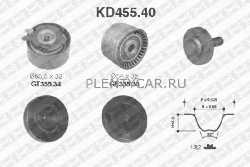 Комплект ремня ГРМ - SNR KD455.40  DACIA  LOGAN 1.6 16V (LS0M)