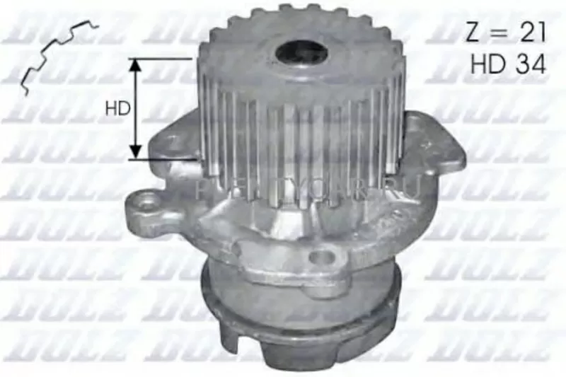 Водяной насос ВАЗ 2110-2112 16V DOLZ (Испания)