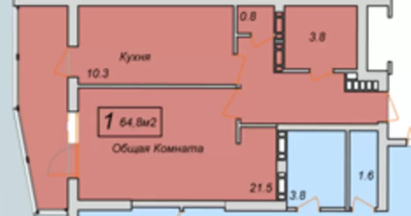 Однокомнатная квартира от застройщика 2