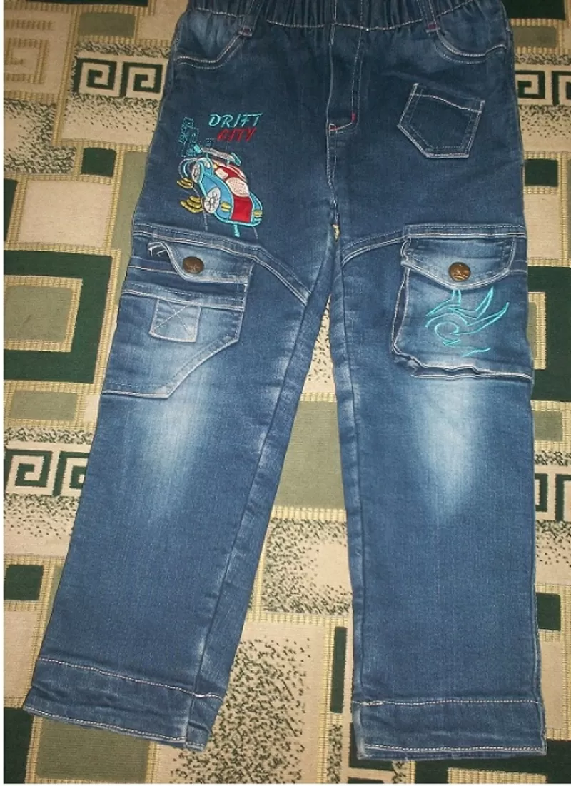 Брюки джинсовые  на мальчика 4 - 5 лет 3